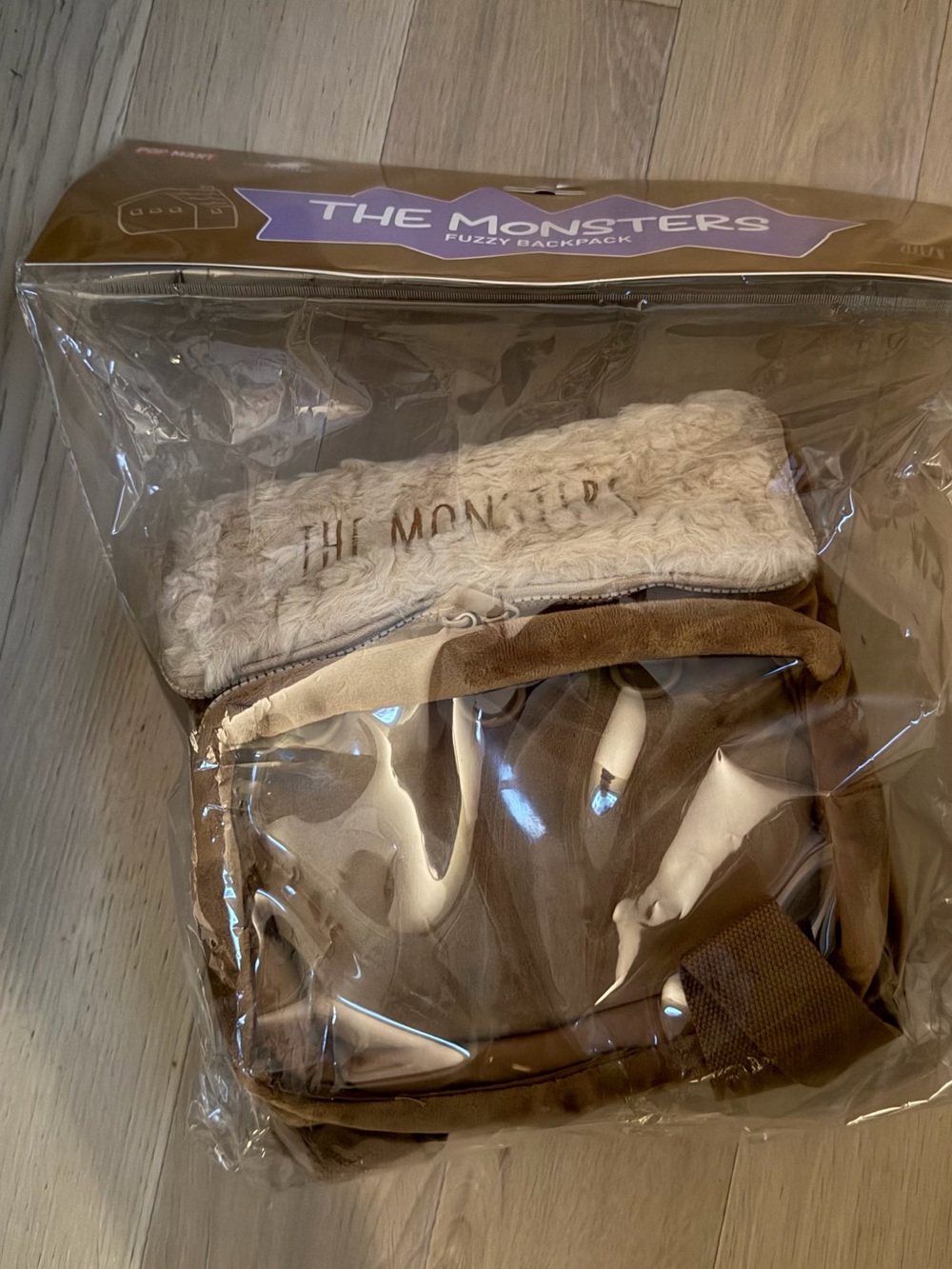 The Monsters Fuzzy Backpack [Pop Mart] - Brown & Cream